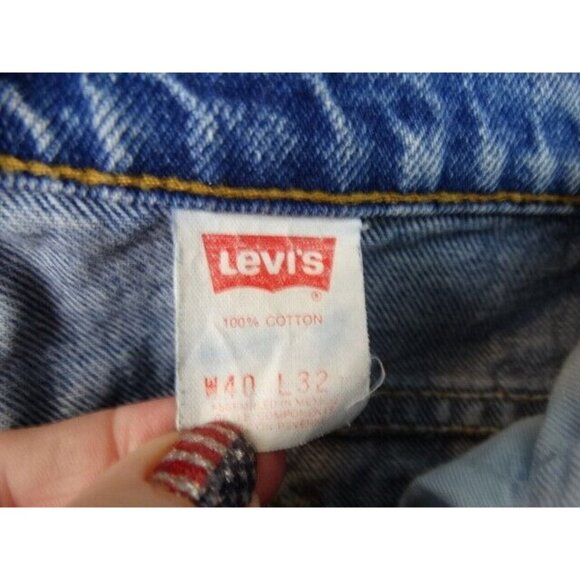 Levi's 505 Mens Vintage Jeans Size 40 x 24 Denim Pants Orange Tab Straight Leg - Picture 6 of 11